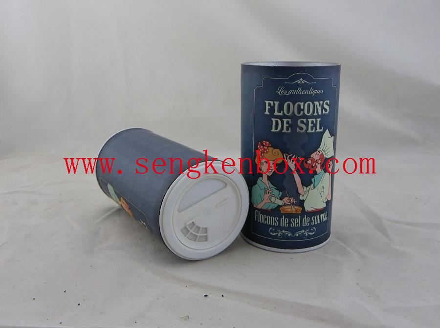 Moisture-proof Paper Canister with Sifter Lid for Salt Packaging