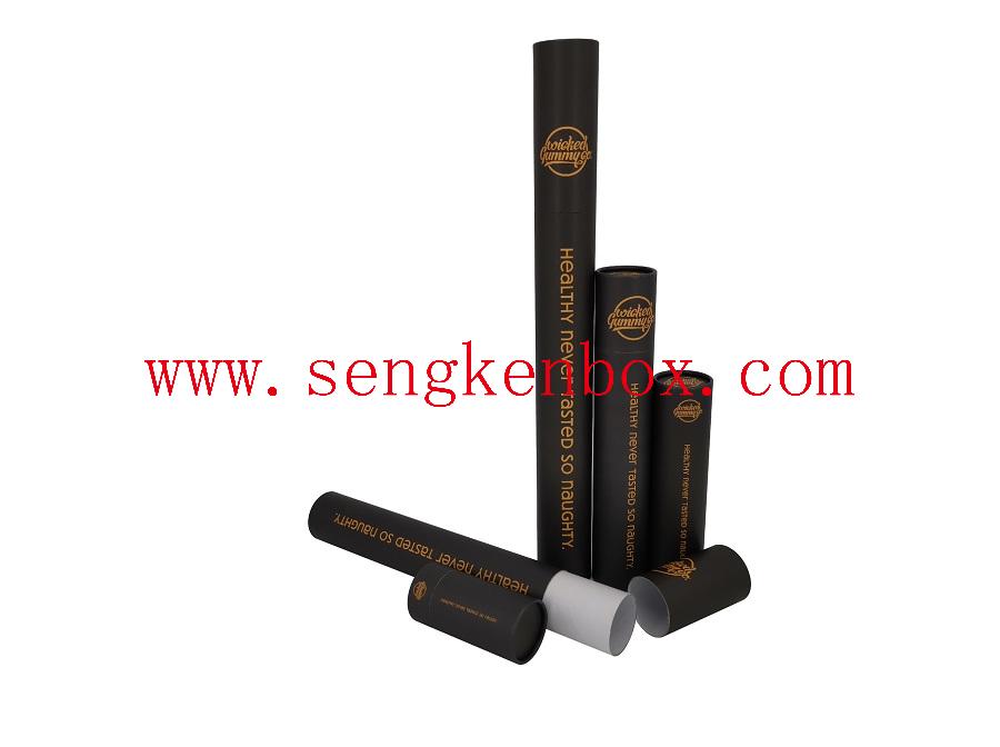Posters Shipping Telescopic Paper Cardboard Tube Packaging with Rolled Edge