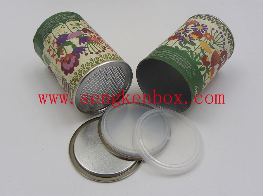 Paper Cans with Plastic Sealing Lids