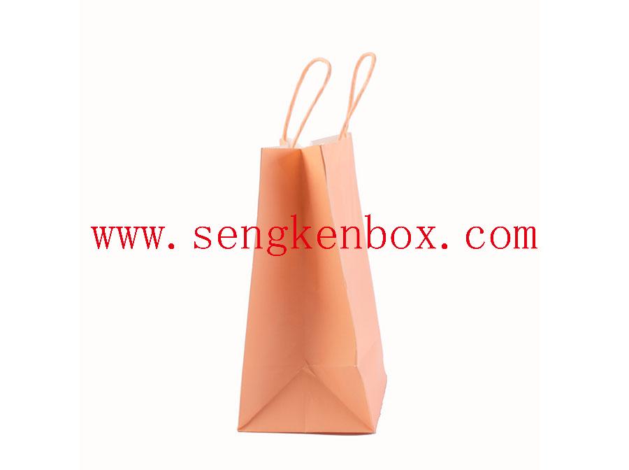 Orange Kraft Paper Card Bag