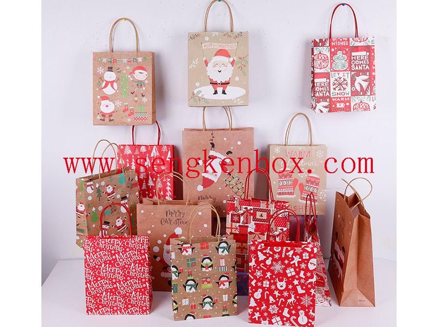 Different Printing Gift Bag With Cotton Handle