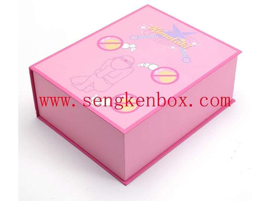 Confezione regalo di carta pieghevole rosa