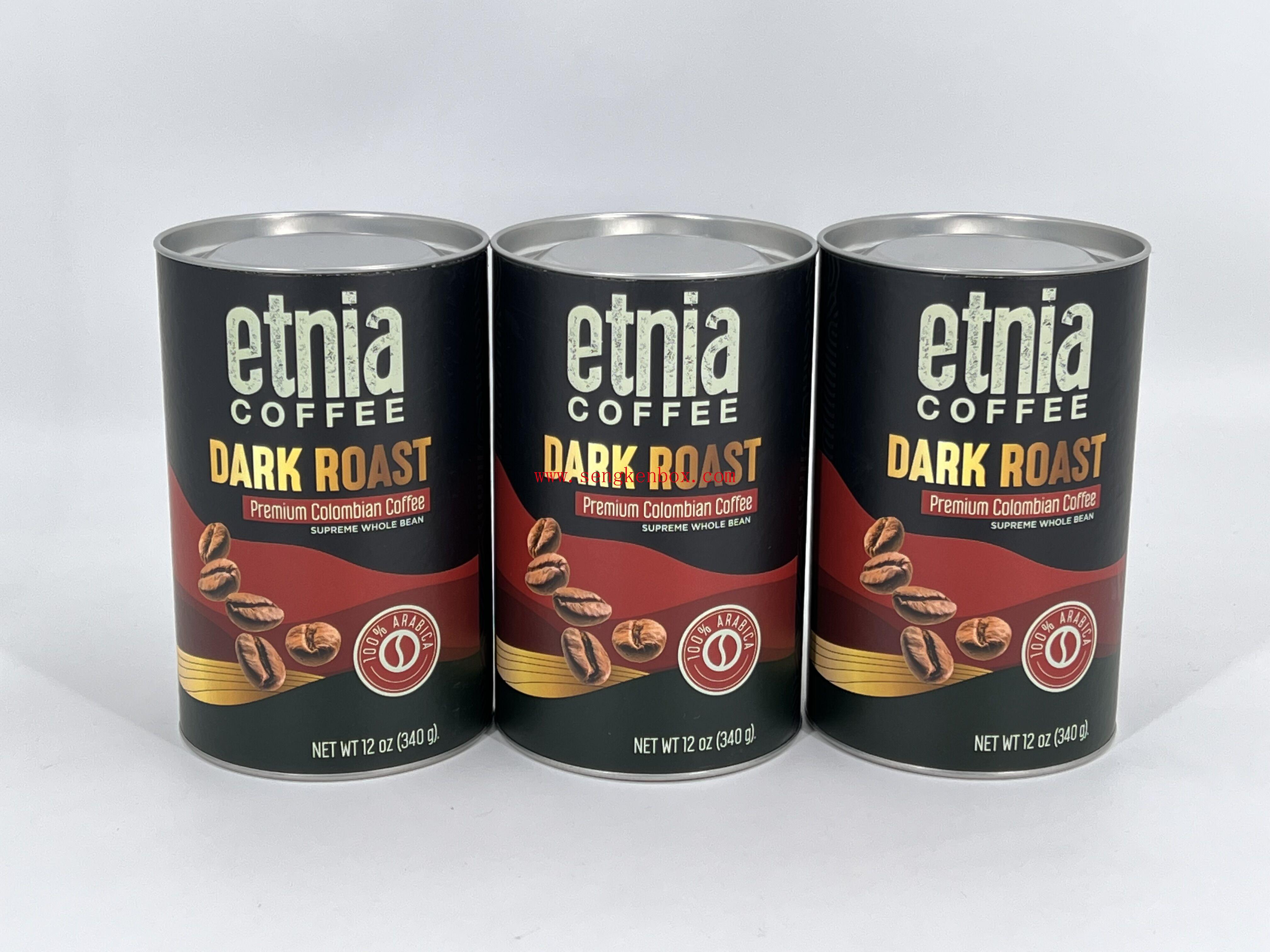 Tubo di carta contenitore per caffè Etnia Dark Roast