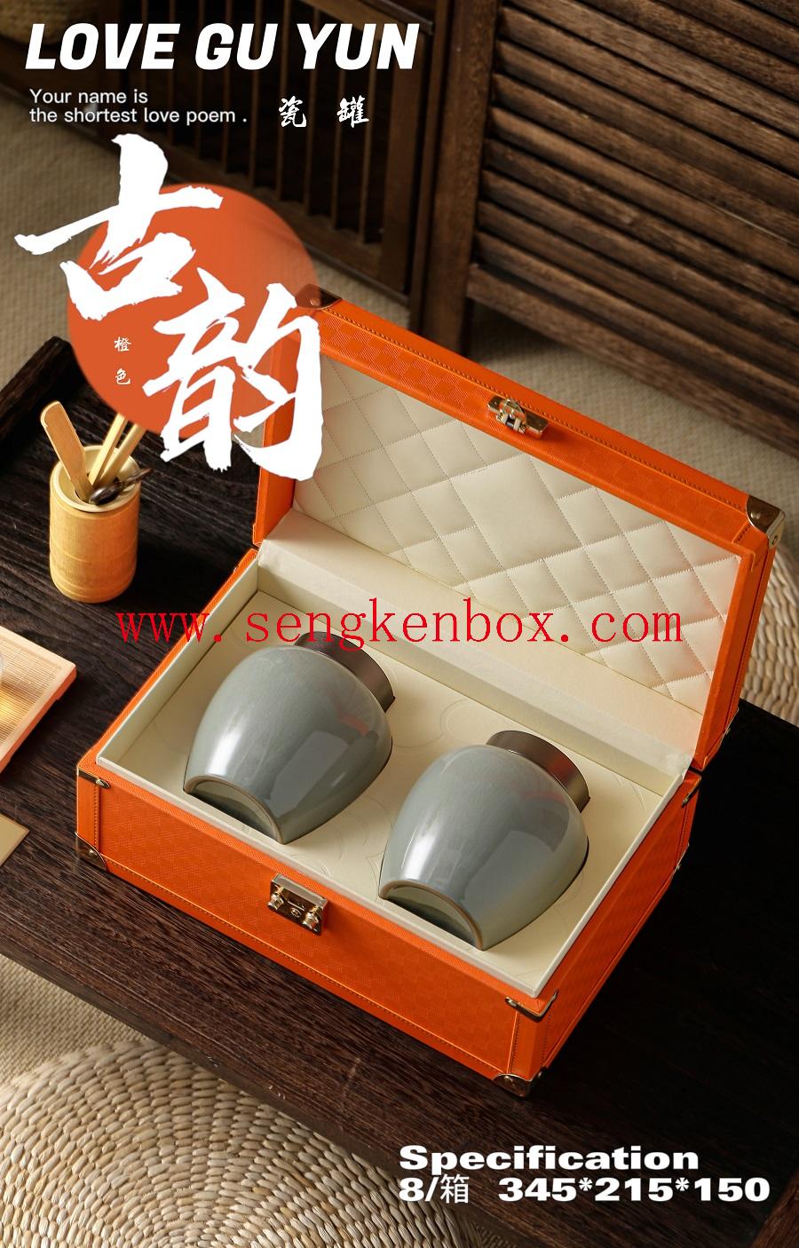 scatole in ceramica per la conservazione del tè