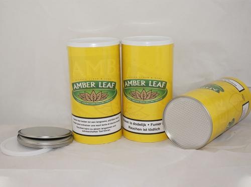 Amber Leaf Teas Packaging Paper Cans