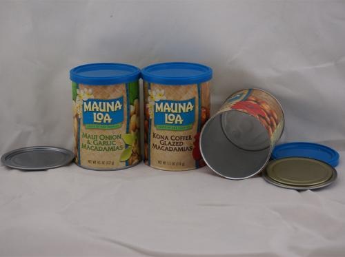 Food Packaging Paper Cans  With Moistureproof Cover