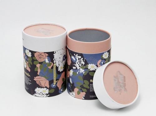 Flowers Design Paper Tube Packaging