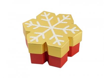 Non-Foldable Box With Snowflakes Shape