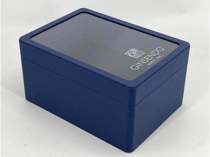 Clamshell Dark Blue Leather Gift Box