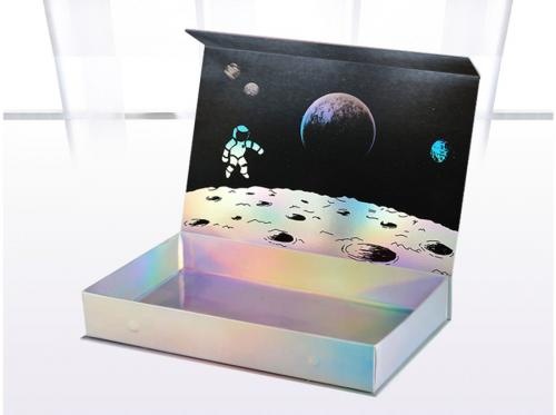 Cartoon Pattern Sliver Holographic Magnet Box