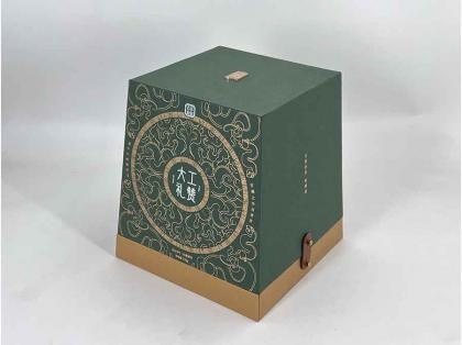 Square Bronzing Green Tea Drawer Paper Box