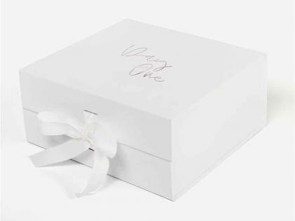 Design Logo Printing Magnetic White Gift Box