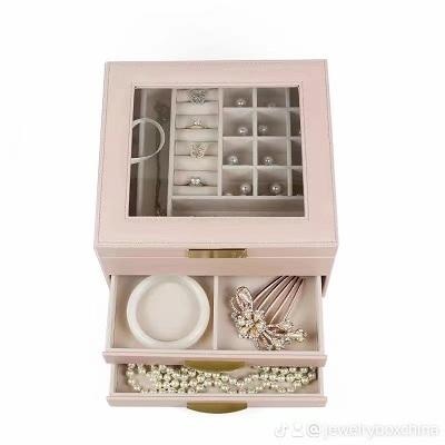 OEM e ODM Custom Logo Leather Velvet Jewelry Box Gift Bracelet Necklace Packaging in vendita