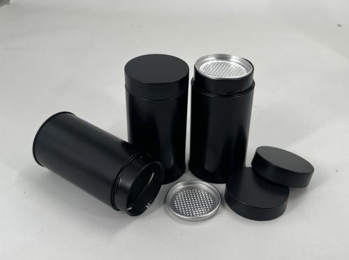 Black Metal Tin Cans