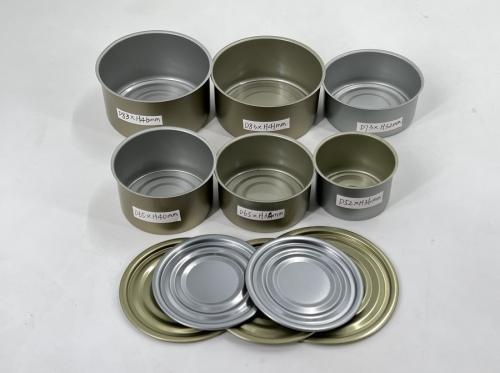 Two Pieces Round Tin Cans