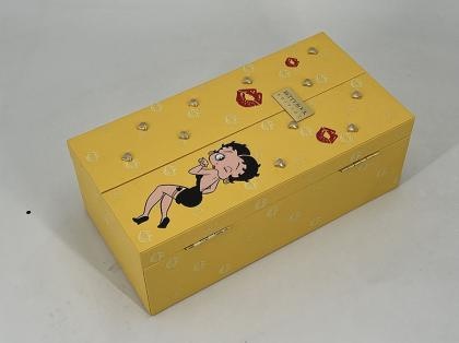 OEM e ODM Yellow Double Open Leather Box with Handle in vendita