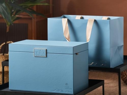 OEM e ODM Custom PU Leather Gift Box Luxury Tea Leather Packaging Box in vendita