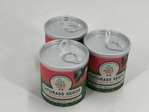 OEM e ODM Pet Food Paper Can Plastic Cover with Pull Ring and Easy Open Metal Lid with Custom Design Printing in vendita