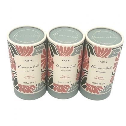 Rolled Edge and Lid Cosmetic Paper Tube